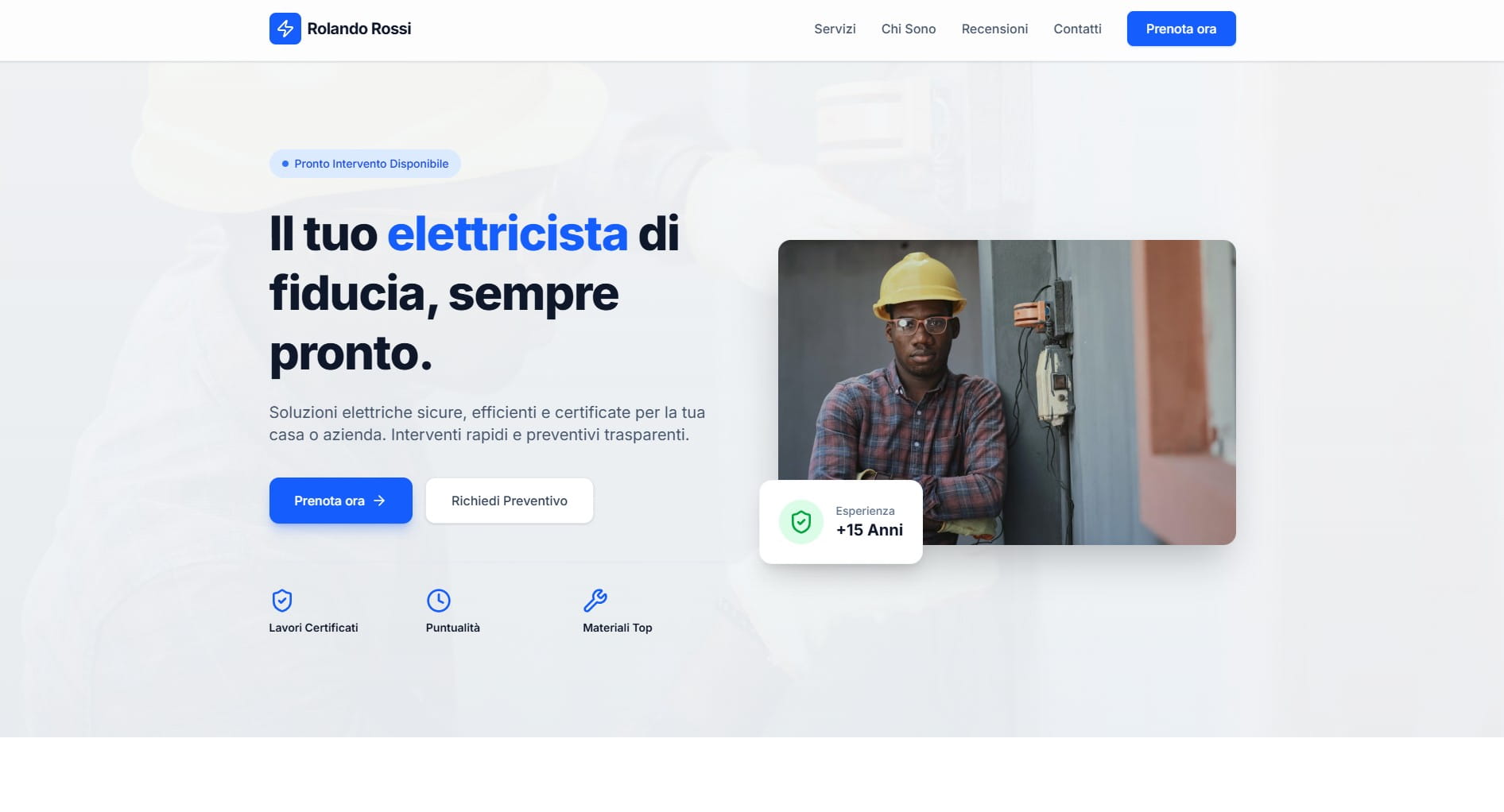 Elettricista a Macerata con presenza digitale professionale