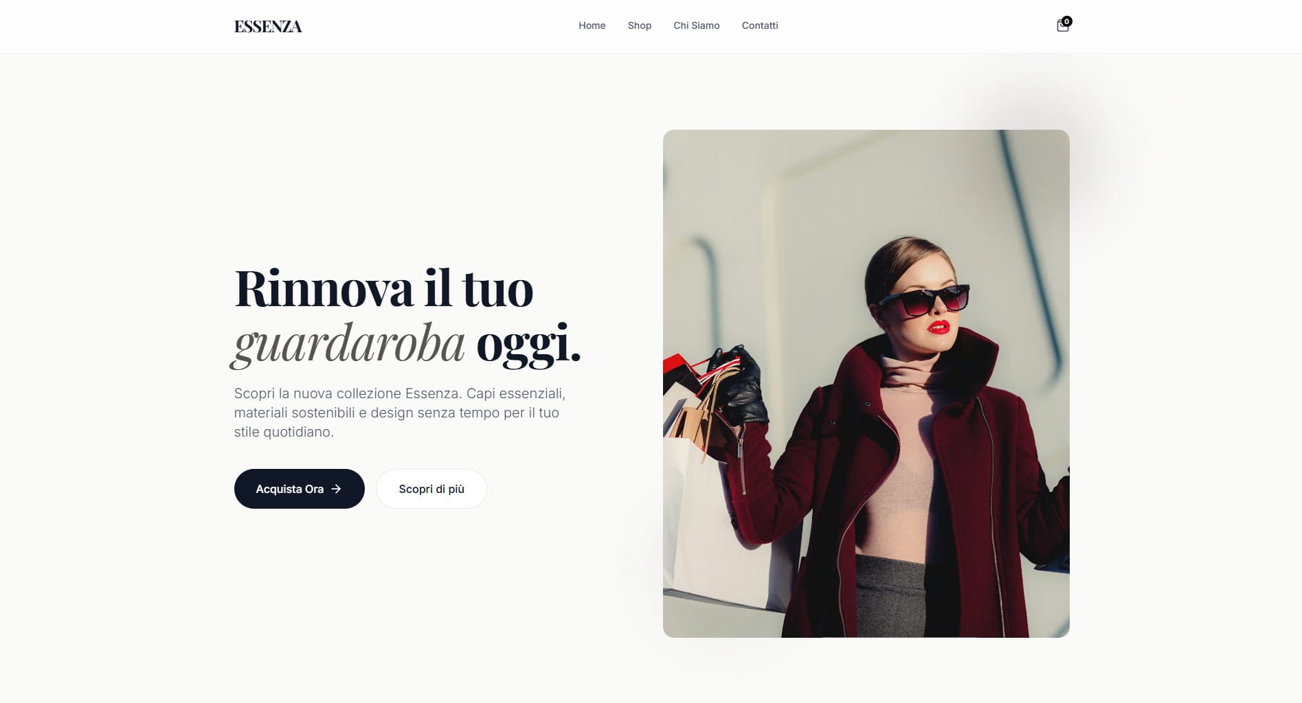 Sito Essenza Abbigliamento — negozio di abbigliamento femminile