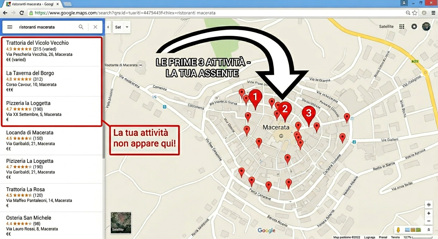 Ricerca su Google Maps — perché alcune attività non compaiono nei risultati