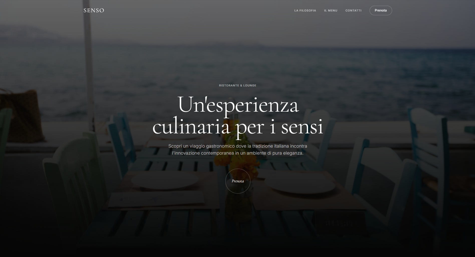 Foto professionali ristorante gourmet a Macerata — sito web Ristorante Senso